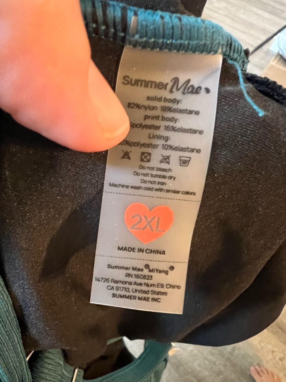 Teal Ribbed Notch-tankini - Picture 12 of 12